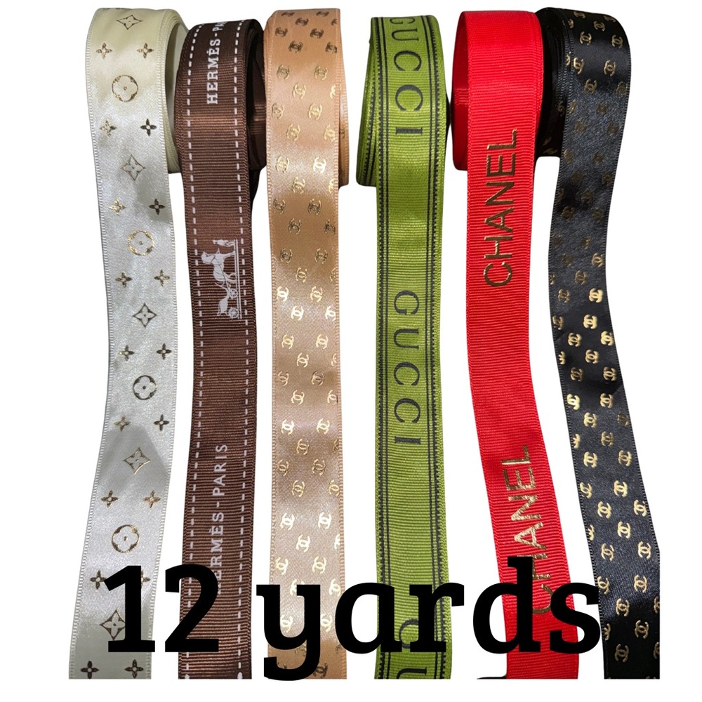 Premium Designer Ribbon Mix – 12 Yards, 1-Inch Craft Ribbon